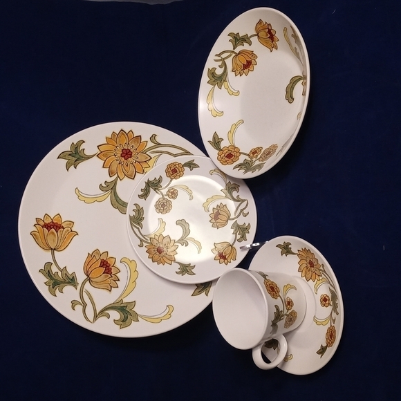 Noritake PROGRESSION ALOHA JAPAN 5 PIECE SETTING DINNER FOR 1 - Picture 4 of 7
